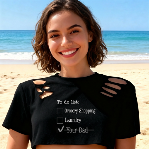 š¤ Slit shoulders - Short Crop Top ā Beach Babe Edition