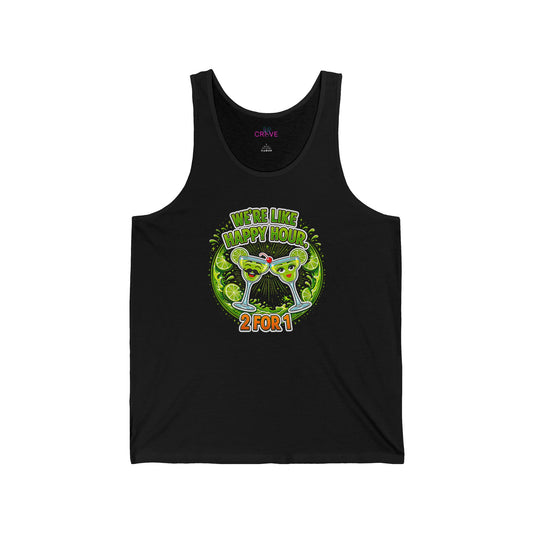Camiseta divertida de margaritas: "We're Like Happy Hour, 2 for 1" - Camiseta para parejas - Camiseta para fiesta de verano