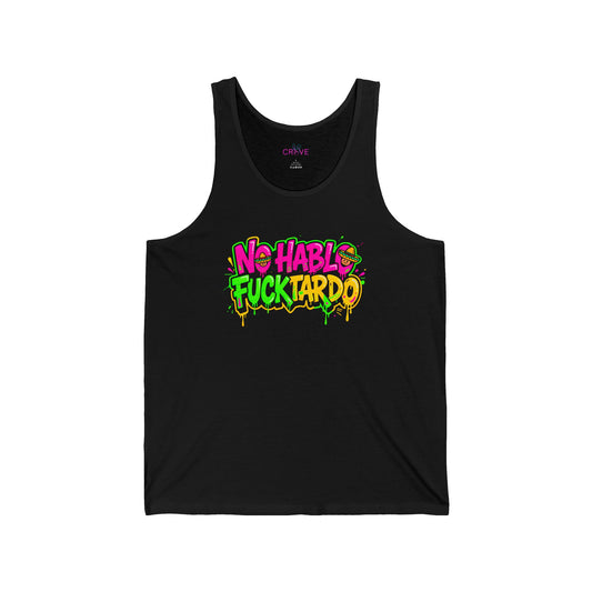 🔥 No Hablo Fucktardo – Neon Graffiti 🎨 Men’s Tank Top