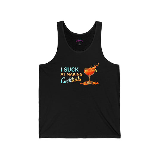 🔥 I Suck at Making Cocktails – Graphic Tank Top (Horizontal)🍸
