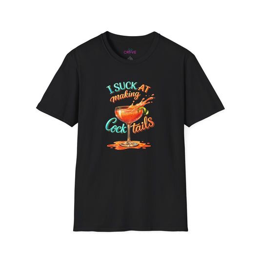 🔥 I Suck at Making Cocktails – Graphic T-Shirt - (Vertical) 🍸