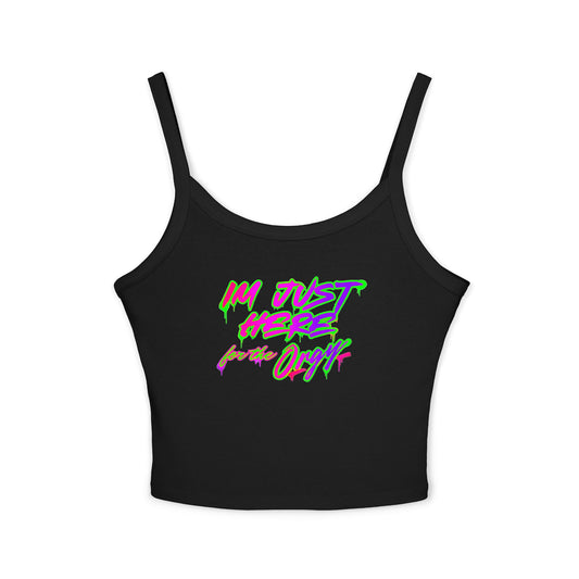 🔥 Just Here for the Orgy 😈 – Women’s Spaghetti Strap Crop Top