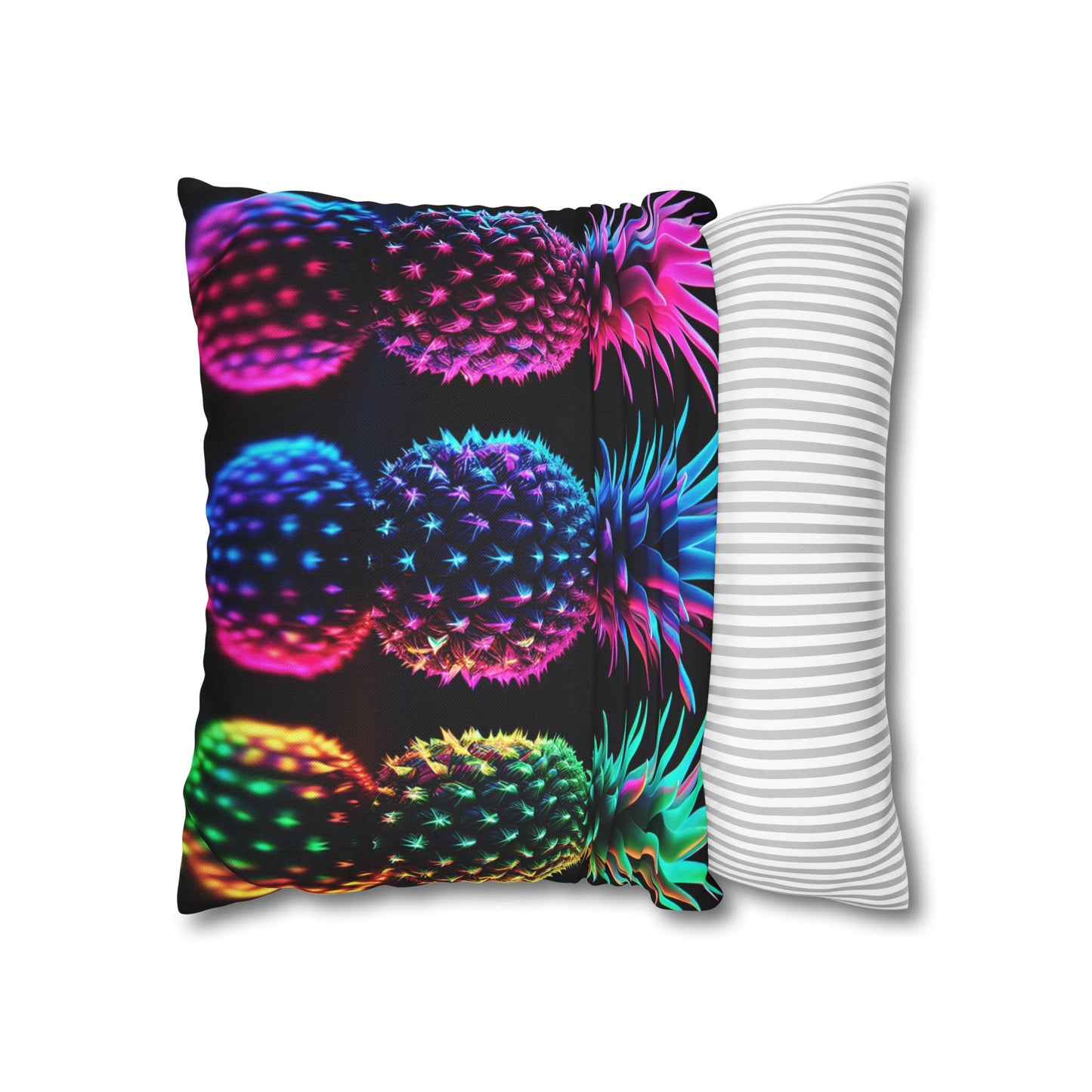 ⚡ Throw Pillow Case– Neon After Dark 🍍⚡