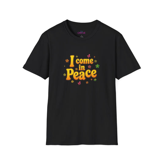 I Come in Peace - Camiseta - Camisa retro a juego con estilo, vibrante estilo años 70, camisa para pareja