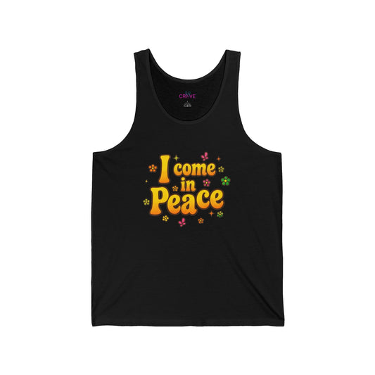 I Come in Peace - Camiseta sin mangas - Camisa retro a juego con estilo - Estilo alegre de los años 70 - Camisa para parejas