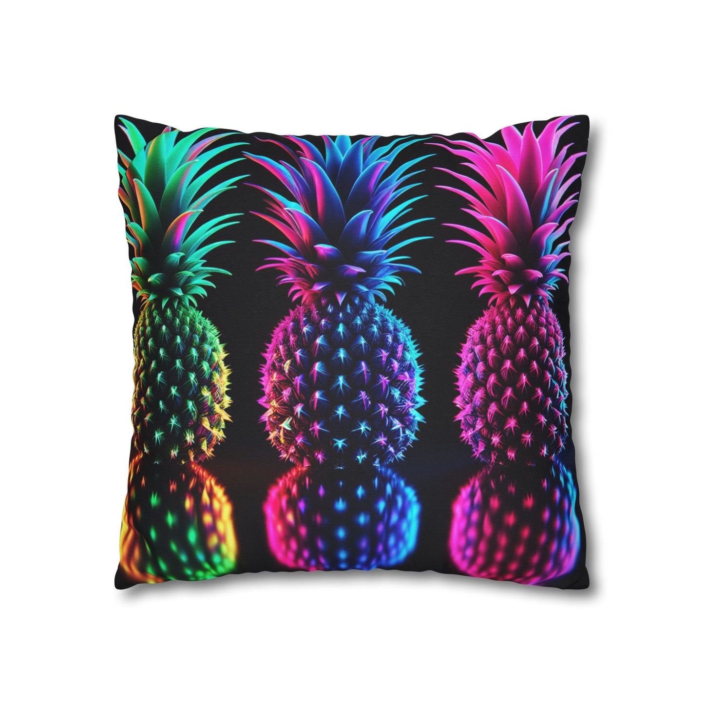 ⚡ Throw Pillow Case– Neon After Dark 🍍⚡