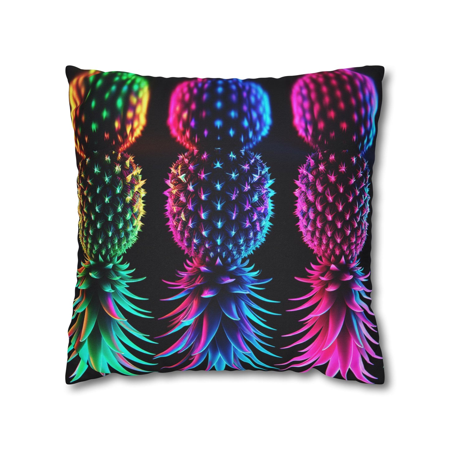⚡ Throw Pillow Case– Neon After Dark 🍍⚡