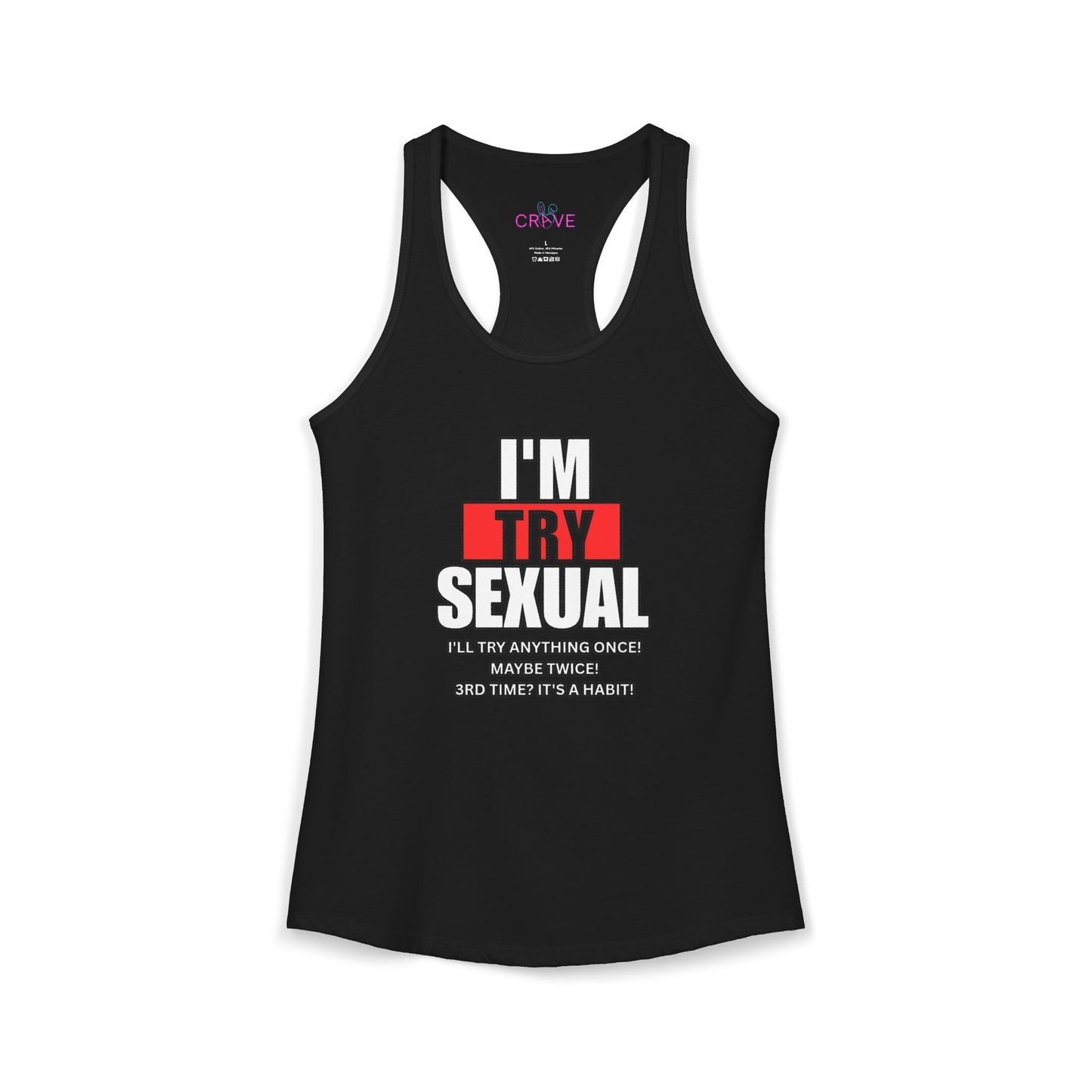 🔥 I’m Trysexual Racerback Tank – Effortless Statement