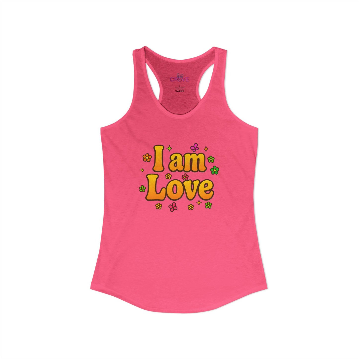 I'm Love - TANK TOP - Groovy Matching Retro Shirt-  bright 70's vibe, Couple shirt