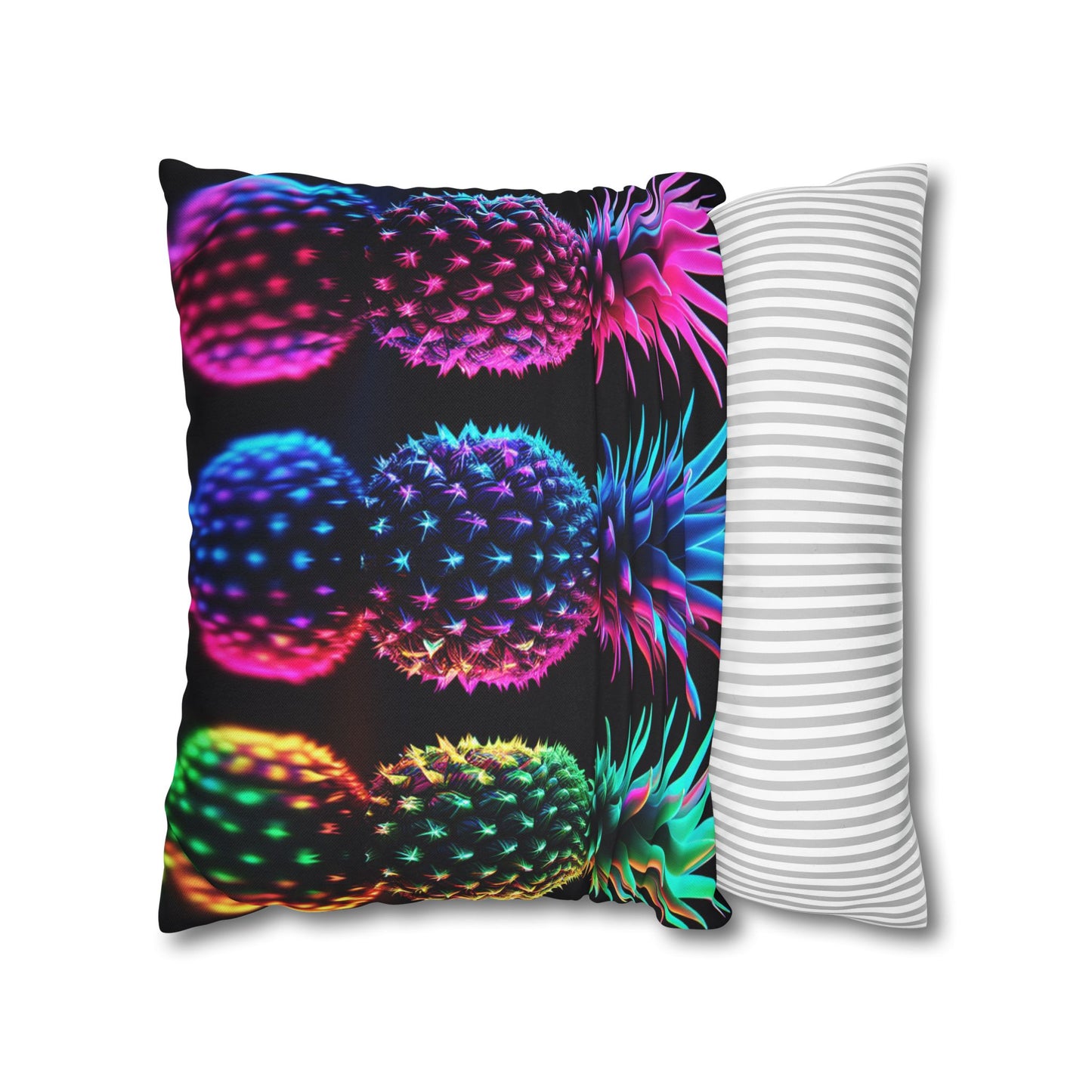 ⚡ Throw Pillow Case– Neon After Dark 🍍⚡