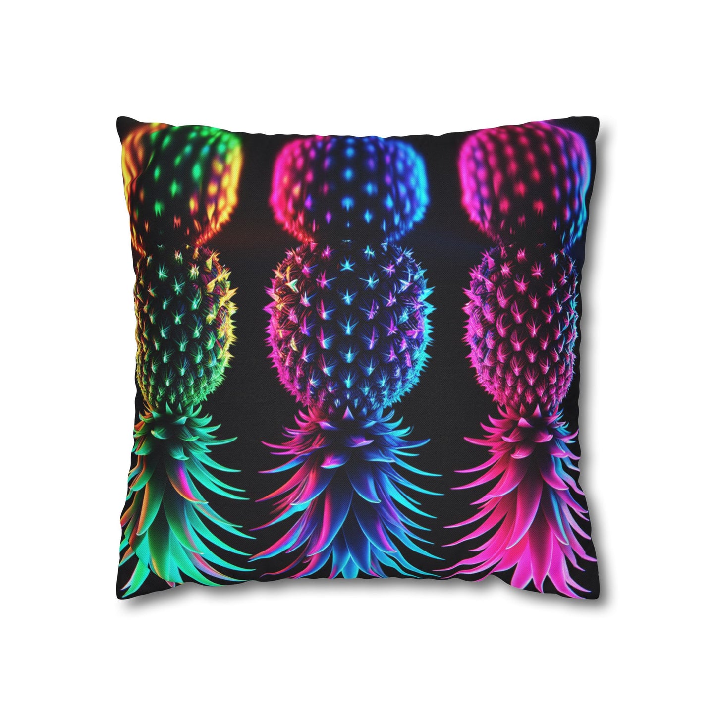 ⚡ Throw Pillow Case– Neon After Dark 🍍⚡