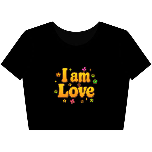 I'm Love - Top corto - Camisa retro a juego con estilo, estilo años 70, camisa para parejas