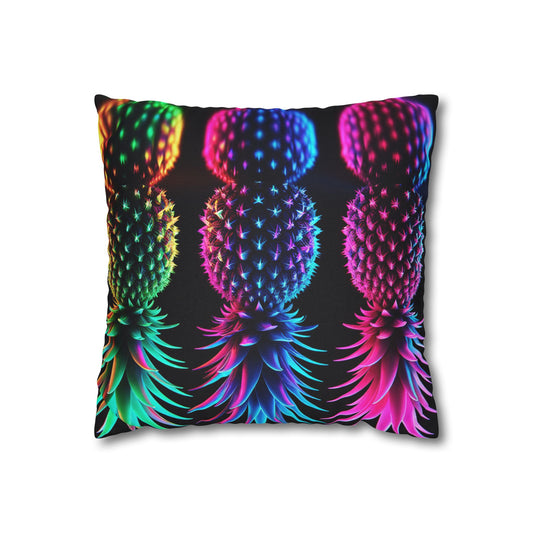 ⚡ Throw Pillow Case– Neon After Dark 🍍⚡