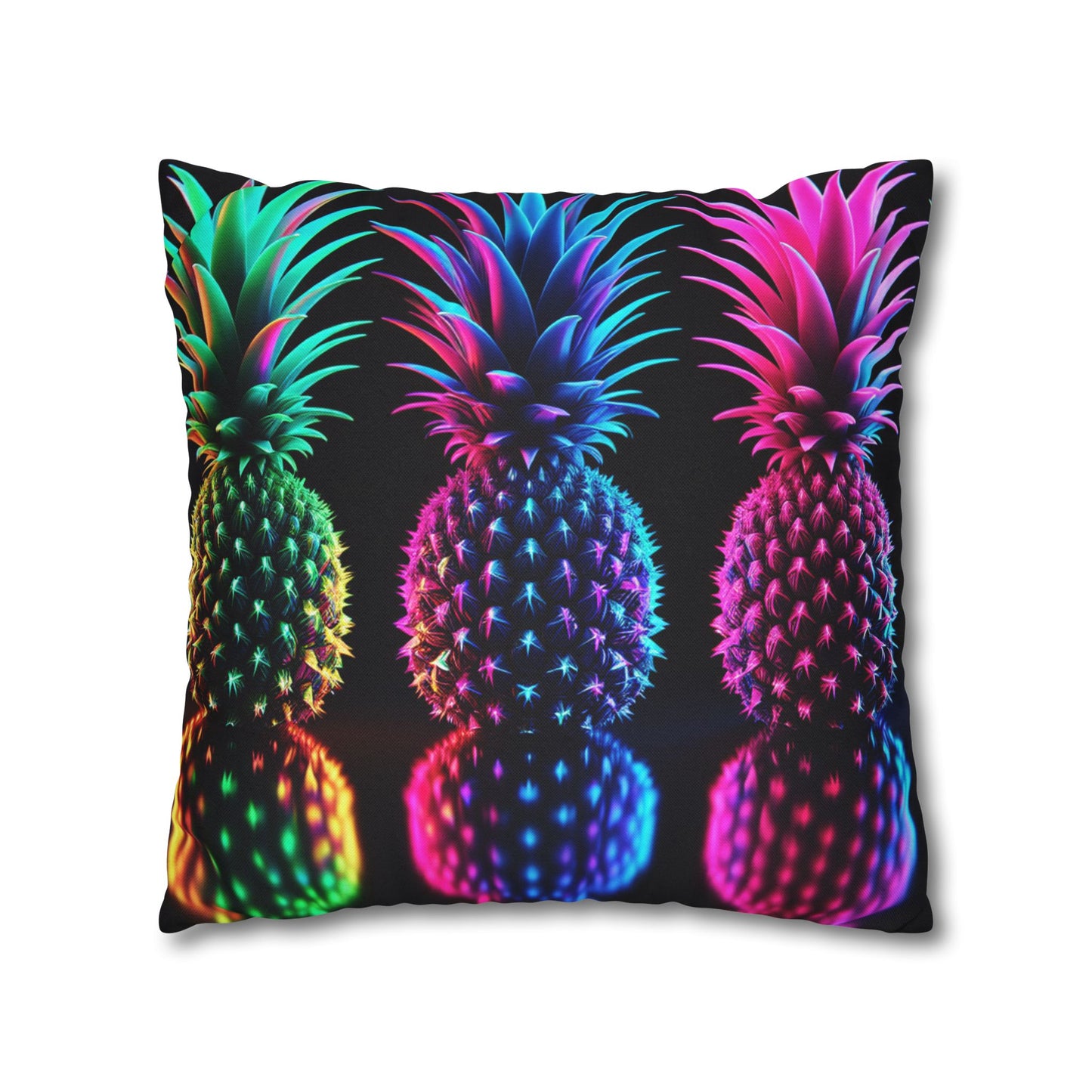 ⚡ Throw Pillow Case– Neon After Dark 🍍⚡