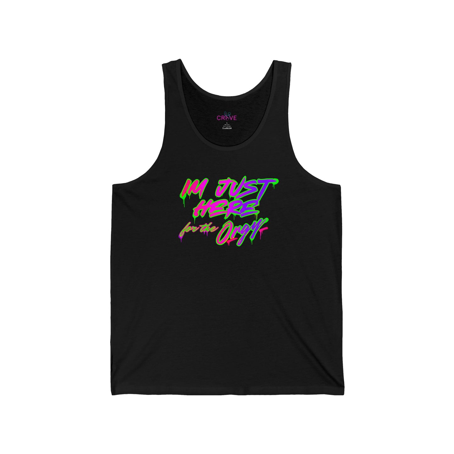 🔥 Just Here for the Orgy 😈 – Unisex Tank Top