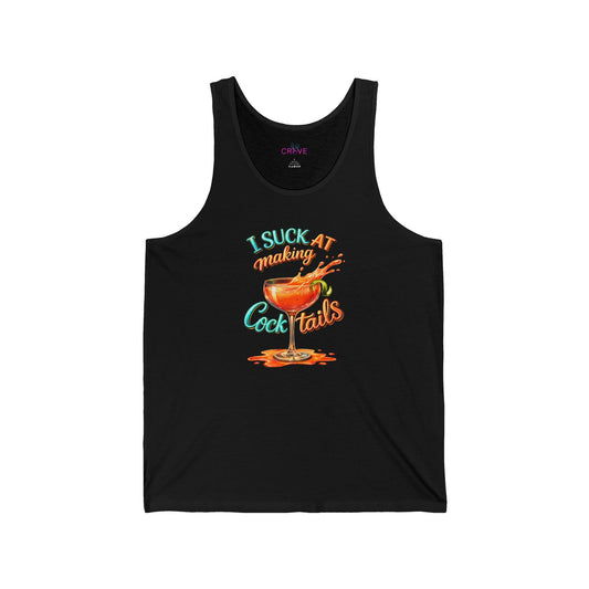 🔥 I Suck at Making Cocktails – Graphic Tank Top (Vertical)🍸
