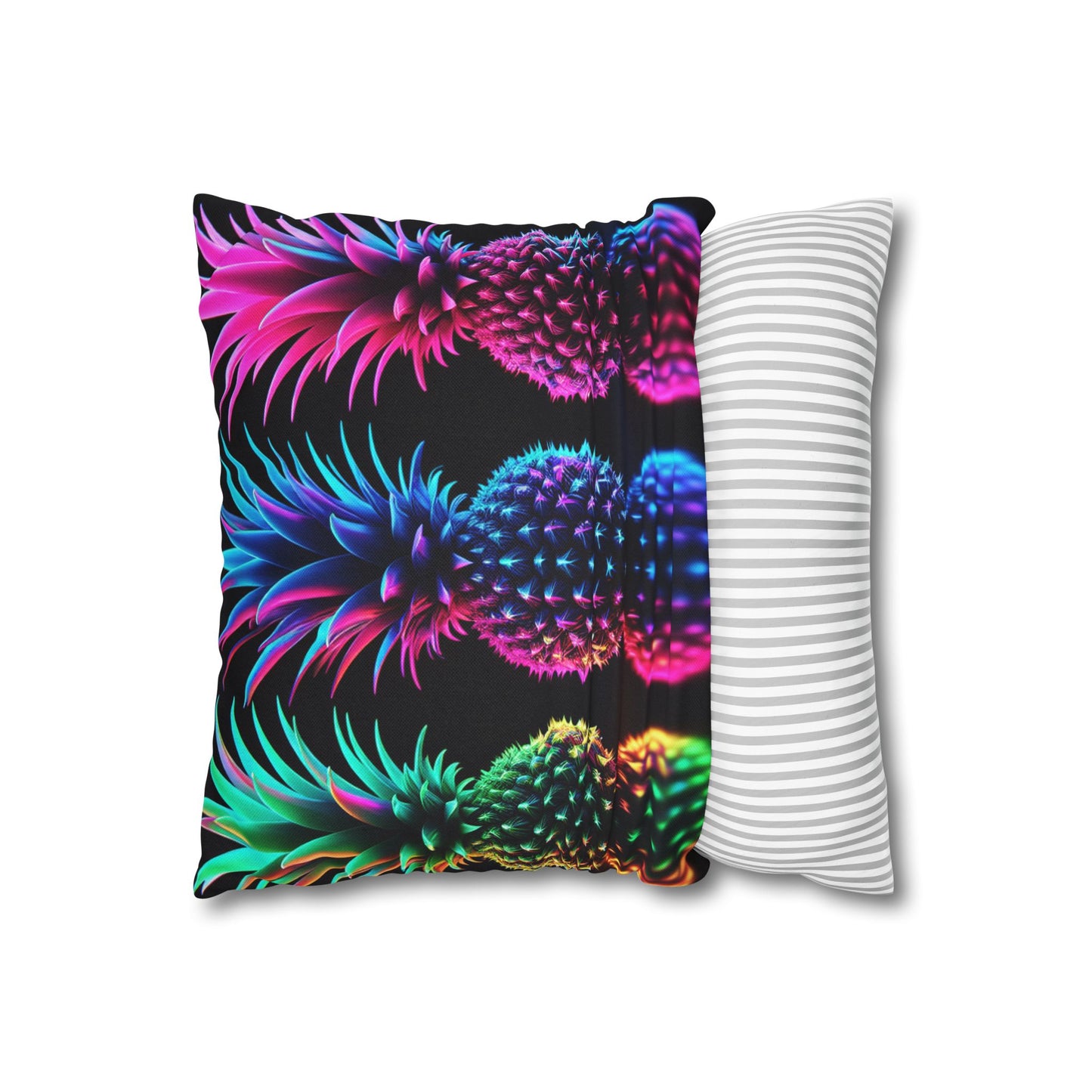 ⚡ Throw Pillow Case– Neon After Dark 🍍⚡