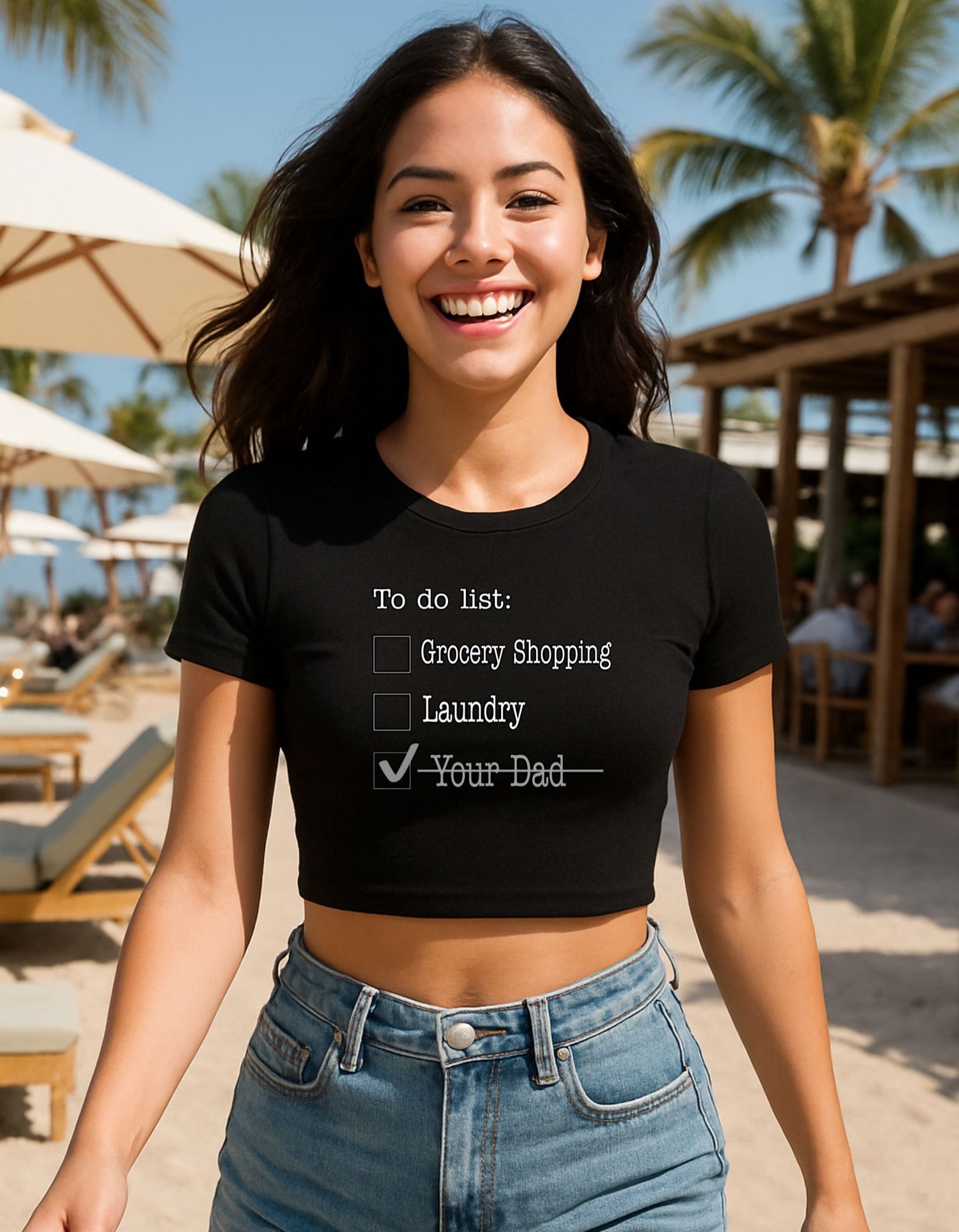 🔥 To-Do List Crop Top – Priorities Edition - Your Dad