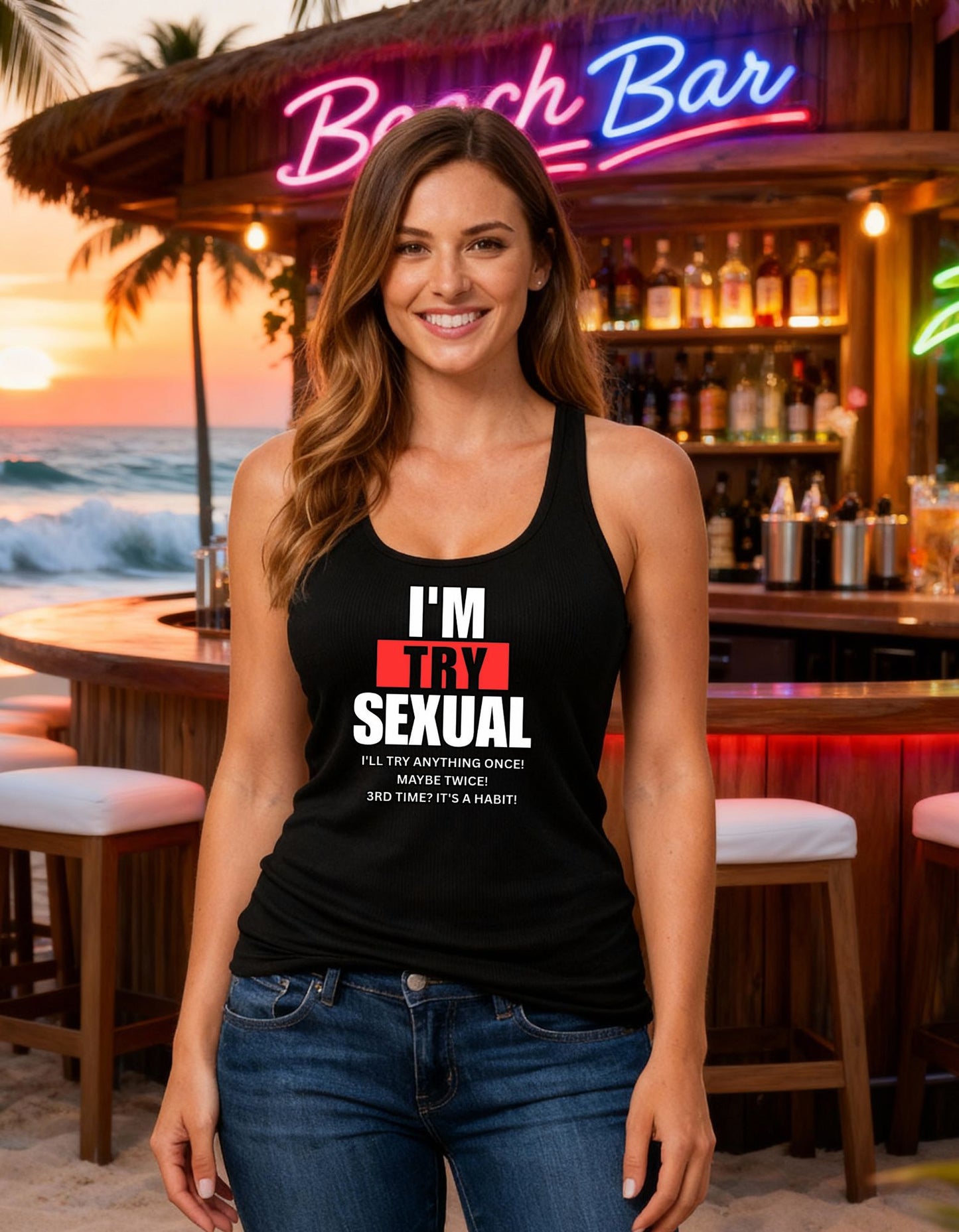 🔥 I’m Trysexual Racerback Tank – Effortless Statement