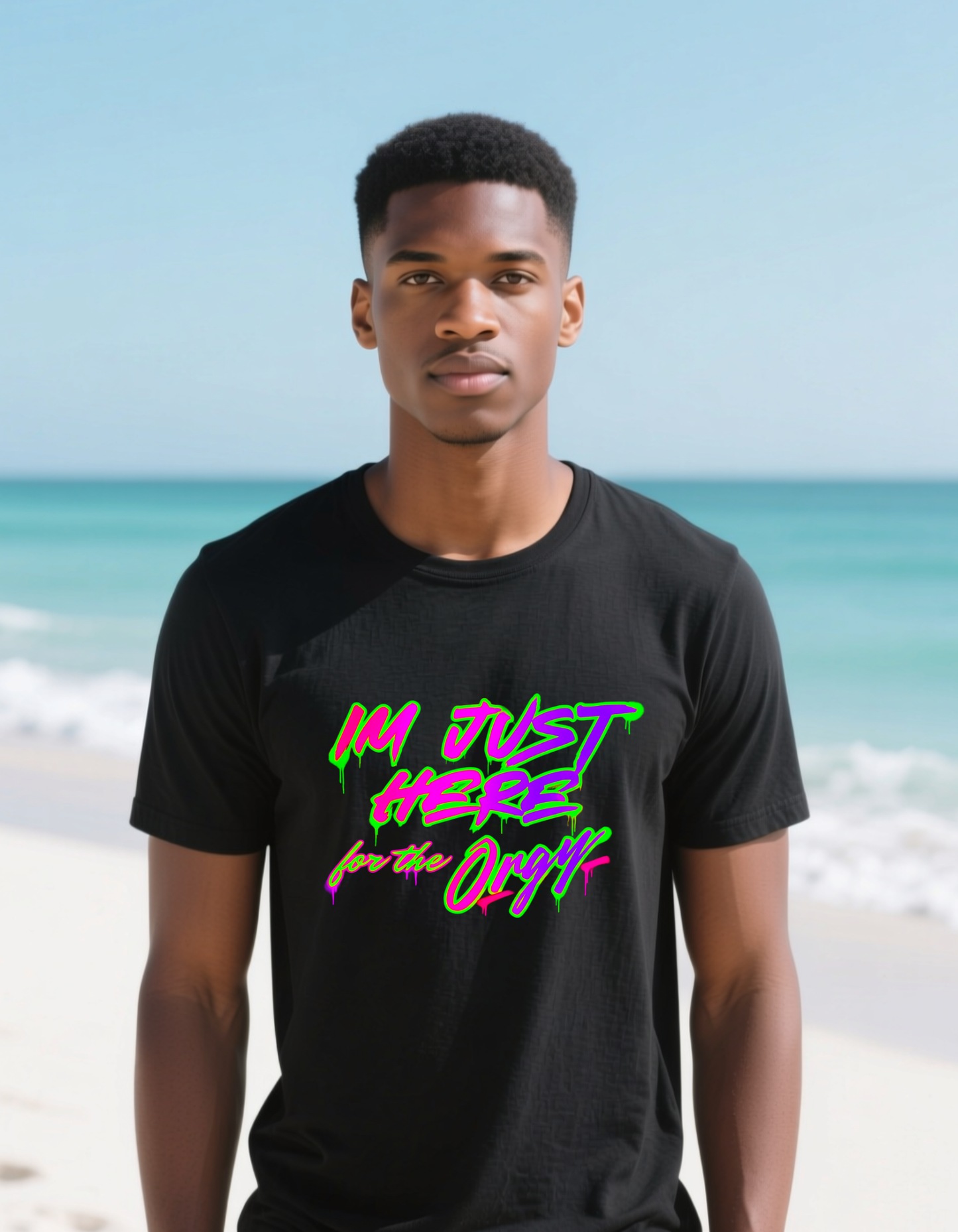 🔥 Just Here for the Orgy 😈 – Unisex T-Shirt