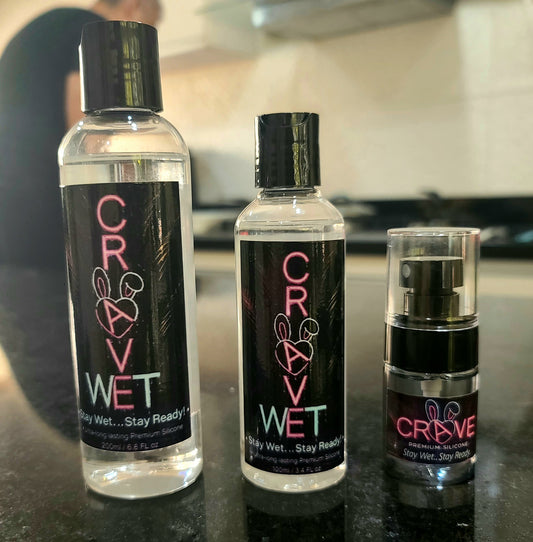 💧CRAVE Premium Silicone Lubricant - Silky Smooth • Ultra-Long Lasting • Waterproof
