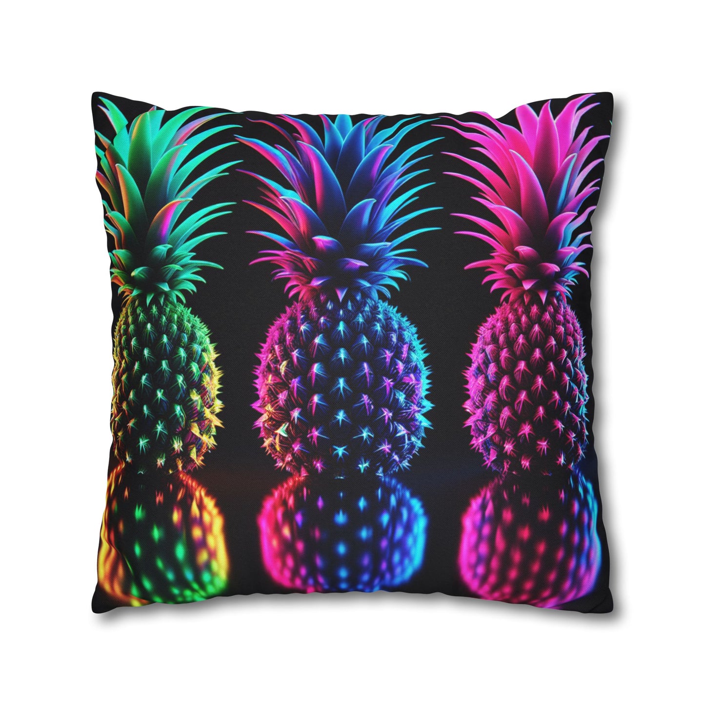 ⚡ Throw Pillow Case– Neon After Dark 🍍⚡
