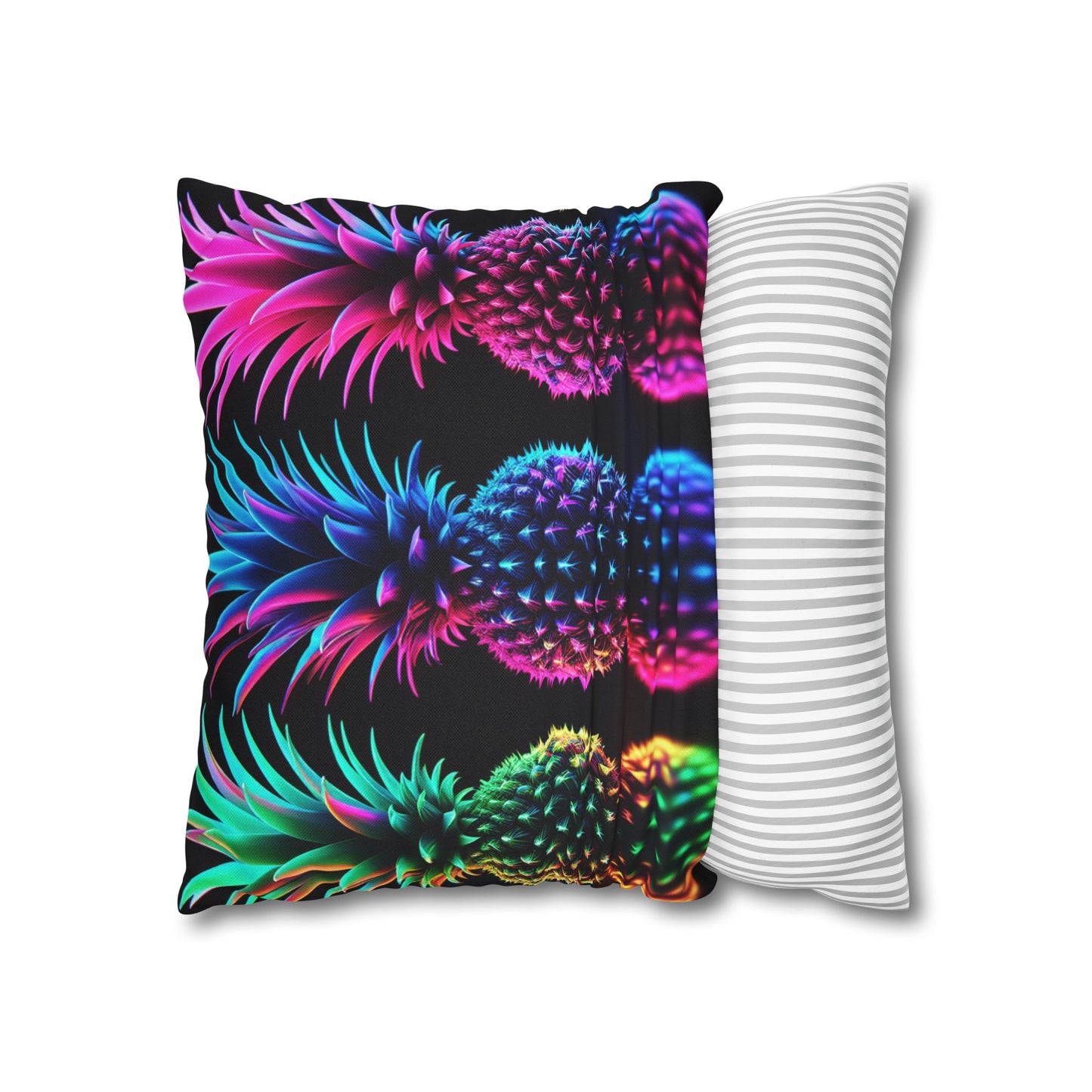 ⚡ Throw Pillow Case– Neon After Dark 🍍⚡