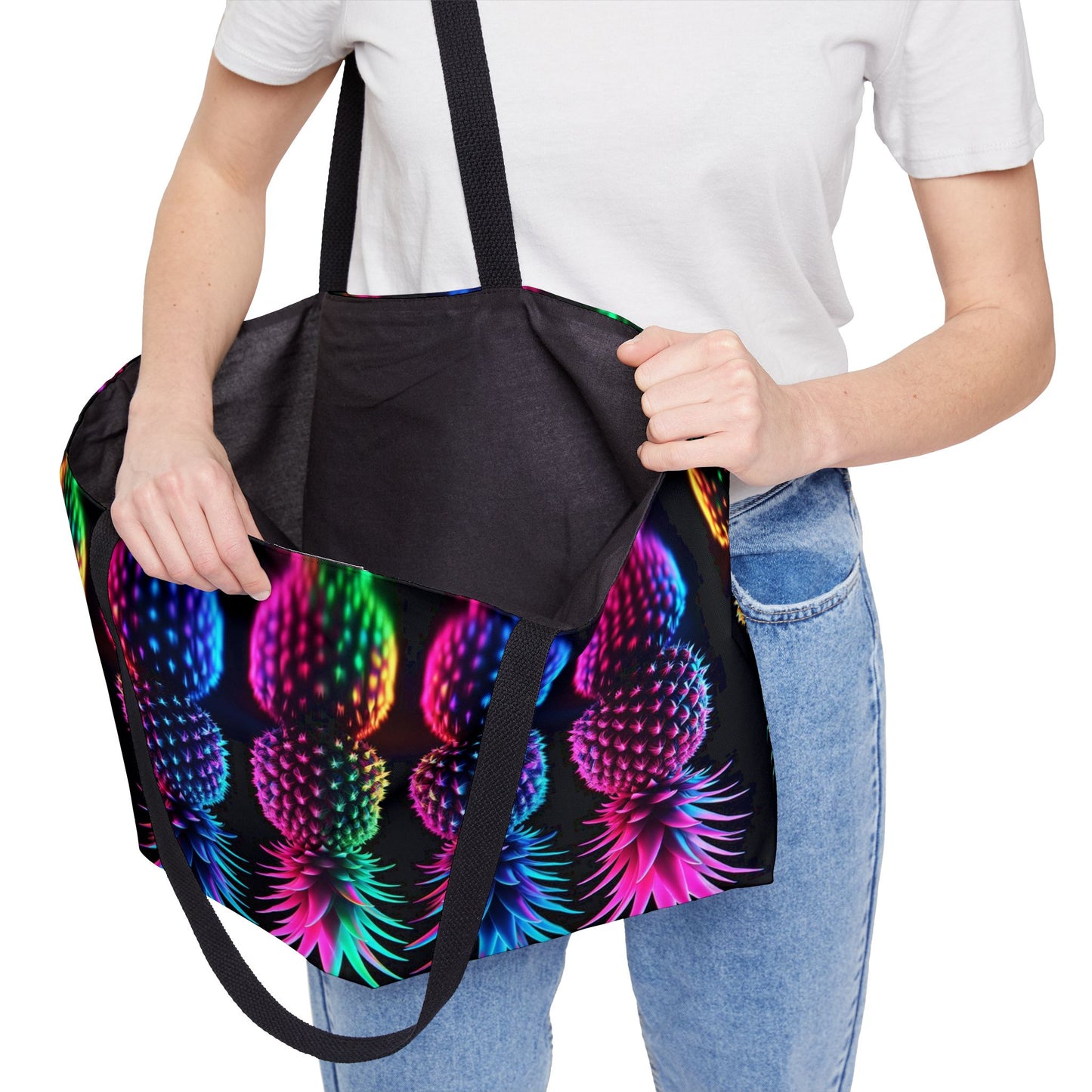 ⚡ Weekender Tote – Neon After Dark 🍍⚡