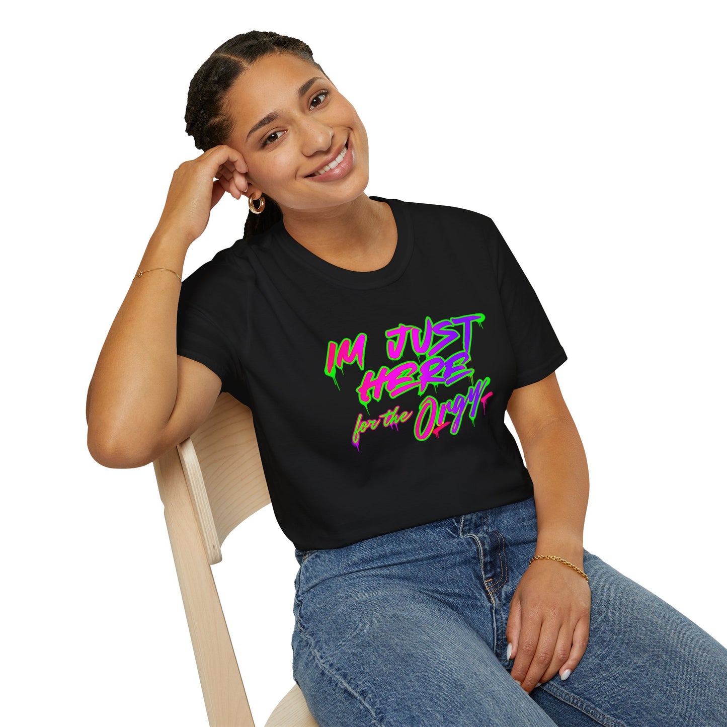 🔥 Just Here for the Orgy 😈 – Unisex T-Shirt