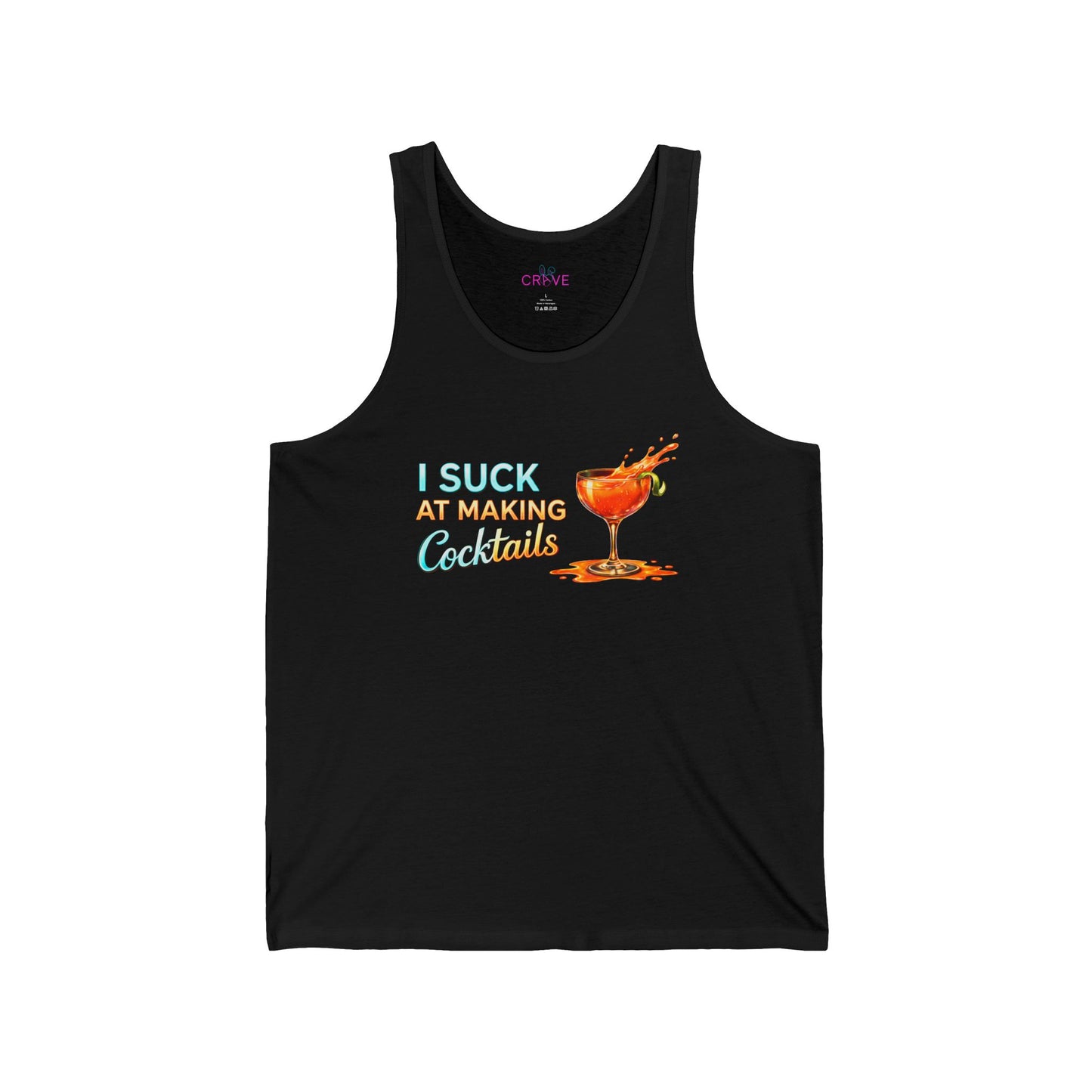 🔥 I Suck at Making Cocktails – Graphic Tank Top (Horizontal)🍸