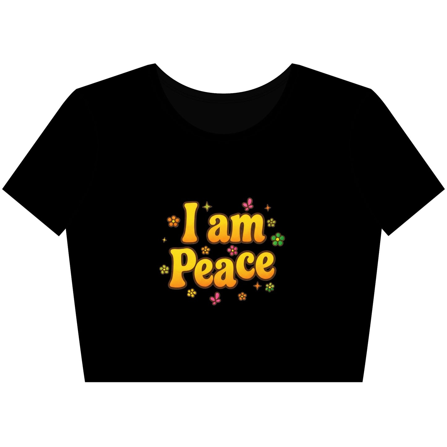 🔥 I'm Peace - Crop top- Groovy Matching Retro Shirt-, bright 70's vibe, Couple shirt