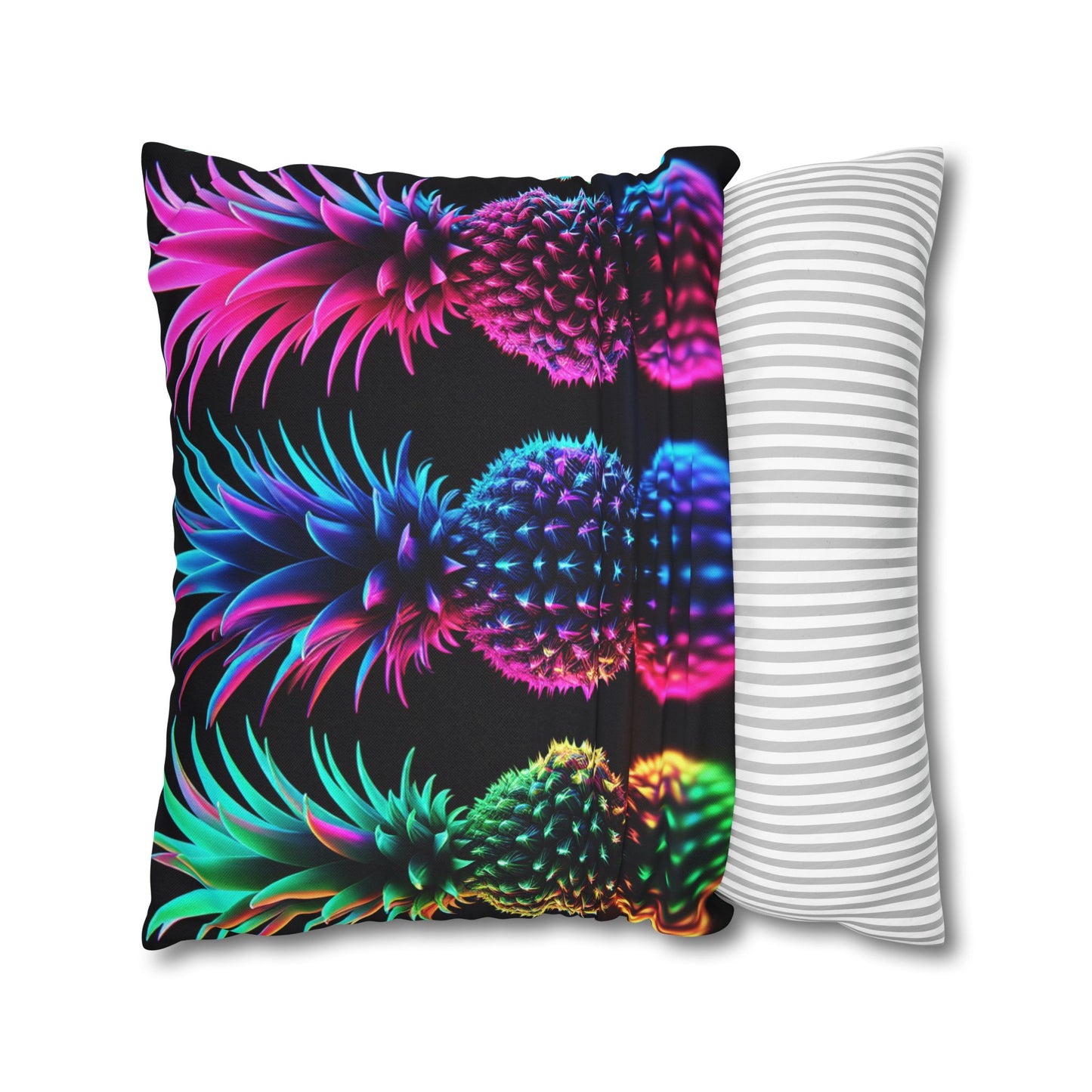 ⚡ Throw Pillow Case– Neon After Dark 🍍⚡