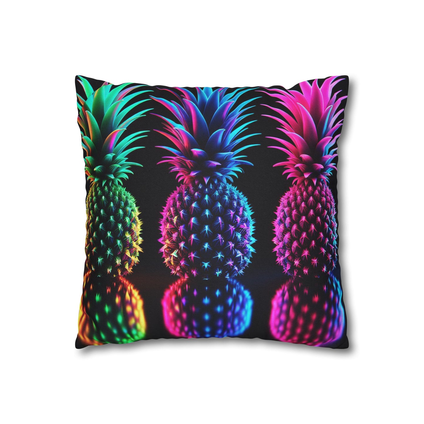 ⚡ Throw Pillow Case– Neon After Dark 🍍⚡