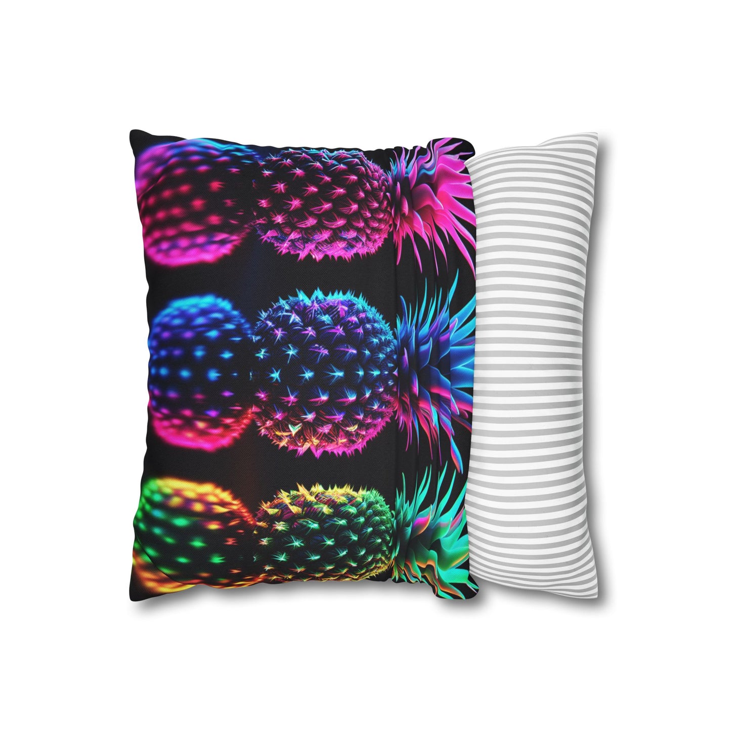 ⚡ Throw Pillow Case– Neon After Dark 🍍⚡