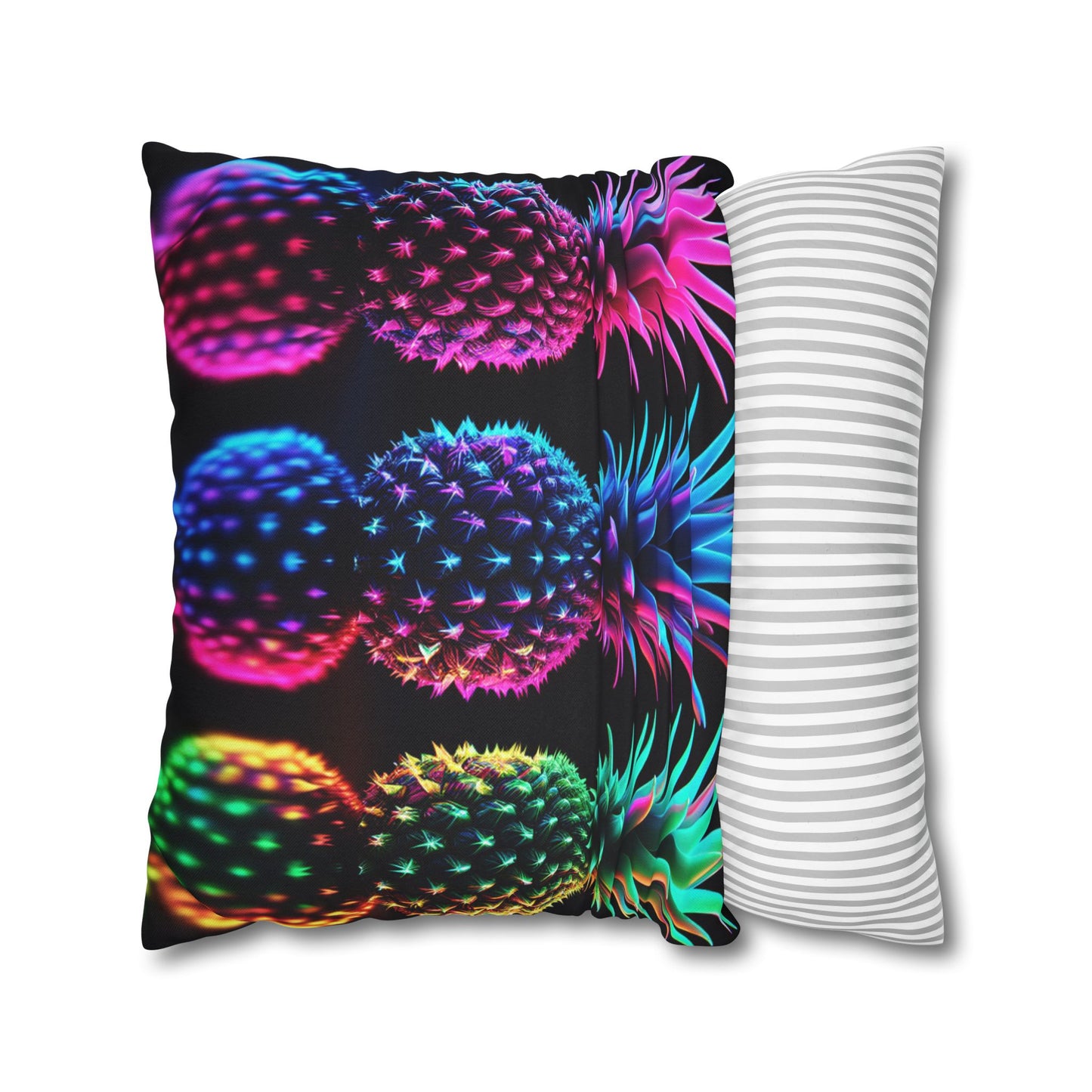 ⚡ Throw Pillow Case– Neon After Dark 🍍⚡