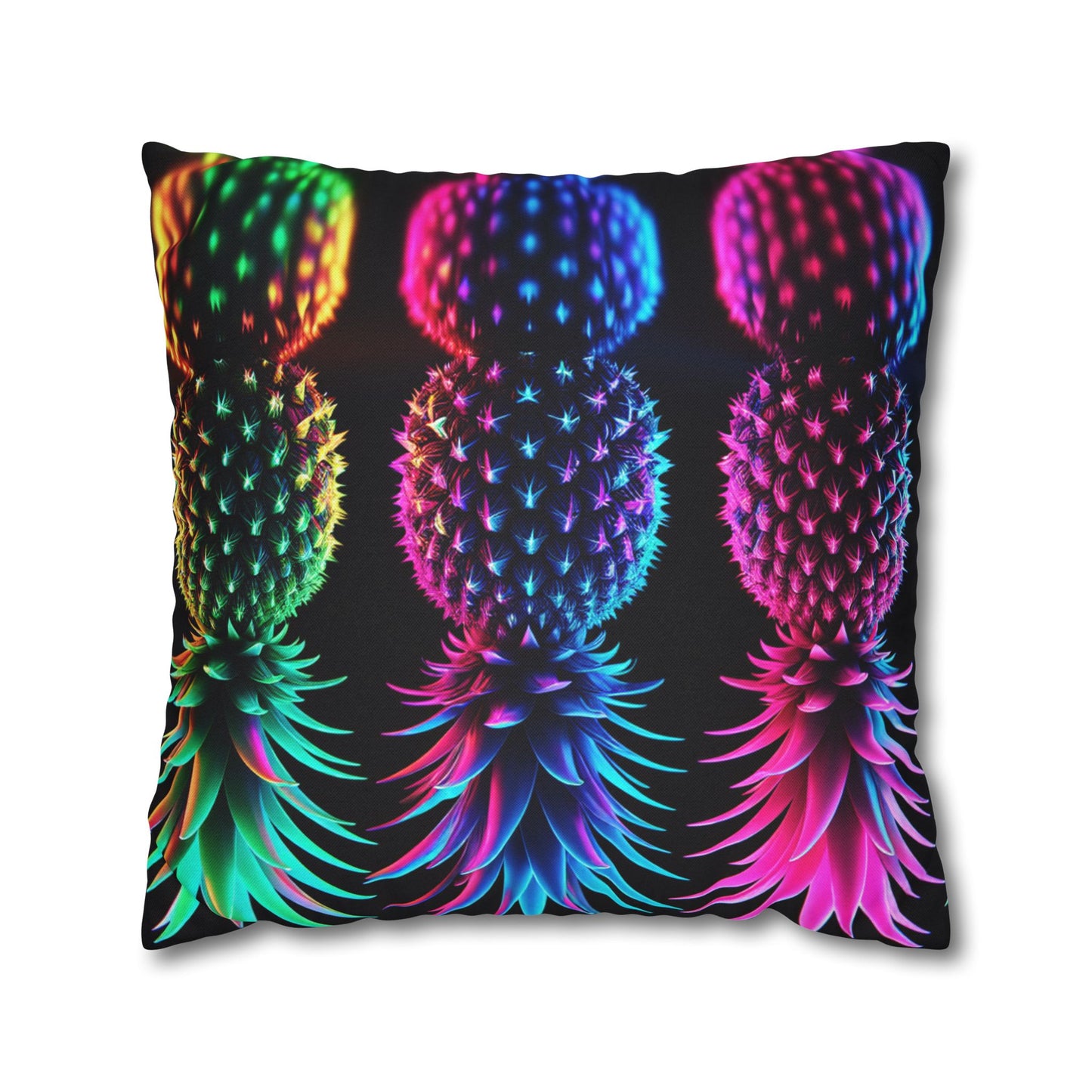 ⚡ Throw Pillow Case– Neon After Dark 🍍⚡