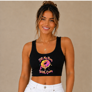 🖤 The Essential Crop Tank — Fitted & Customizable