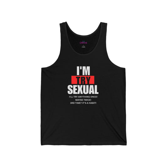I’m Trysexual Tank Top – Party Approved