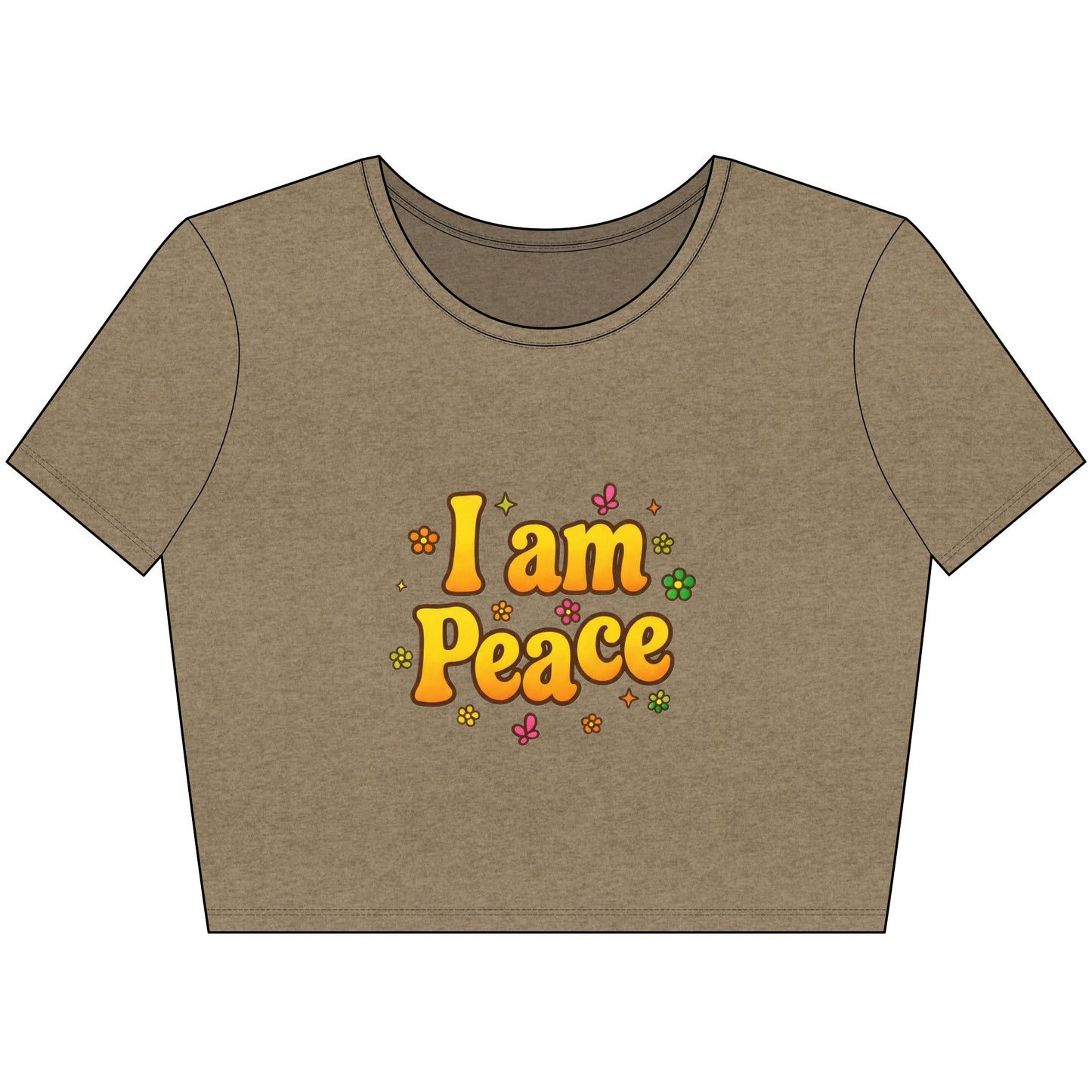 🔥 I'm Peace - Crop top- Groovy Matching Retro Shirt-, bright 70's vibe, Couple shirt